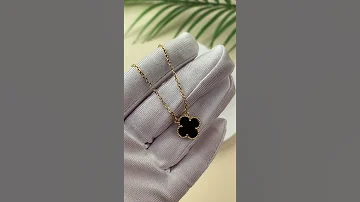Подвеска VC & Arpels, Vintage Alhambra с ониксом, золото