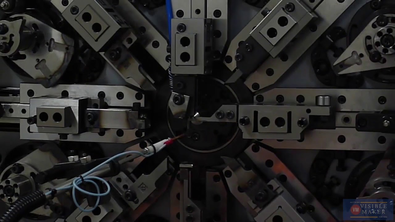 Satisfying video - CNC SPRING MACHINE - automated production process ...