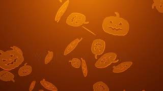 🎃 4K Spooky Halloween Pumpkins Falling Down Pumpkin Rain Animation Holiday Background