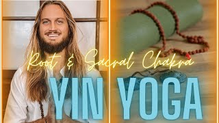 90 Minute Yin Yoga for Root and Sacral Chakras.