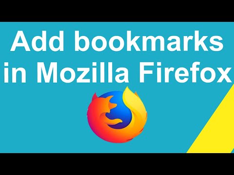 How to add bookmarks in Mozilla Firefox ?