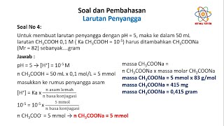 Larutan Penyangga | Soal dan Pembahasan | KIMIA KELAS 11