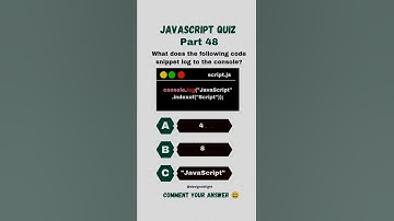 Test Your JavaScript Knowledge|| JavaScript Quiz Part 48 Comment Your Answer 😄 || Quiz Challenge