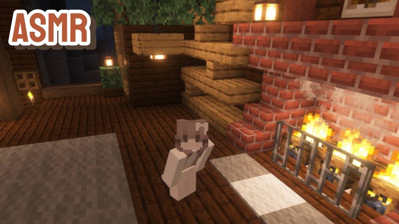 АСМР майнкрафт | выживание #12 | Интерьер 3 этажа, потоп в доме.🌊 Тихий шепот перед сном ✨🍍