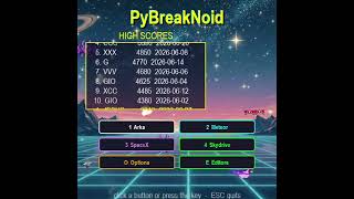 PyBreakNoid - Videogame Retrogaming Arcade with Python