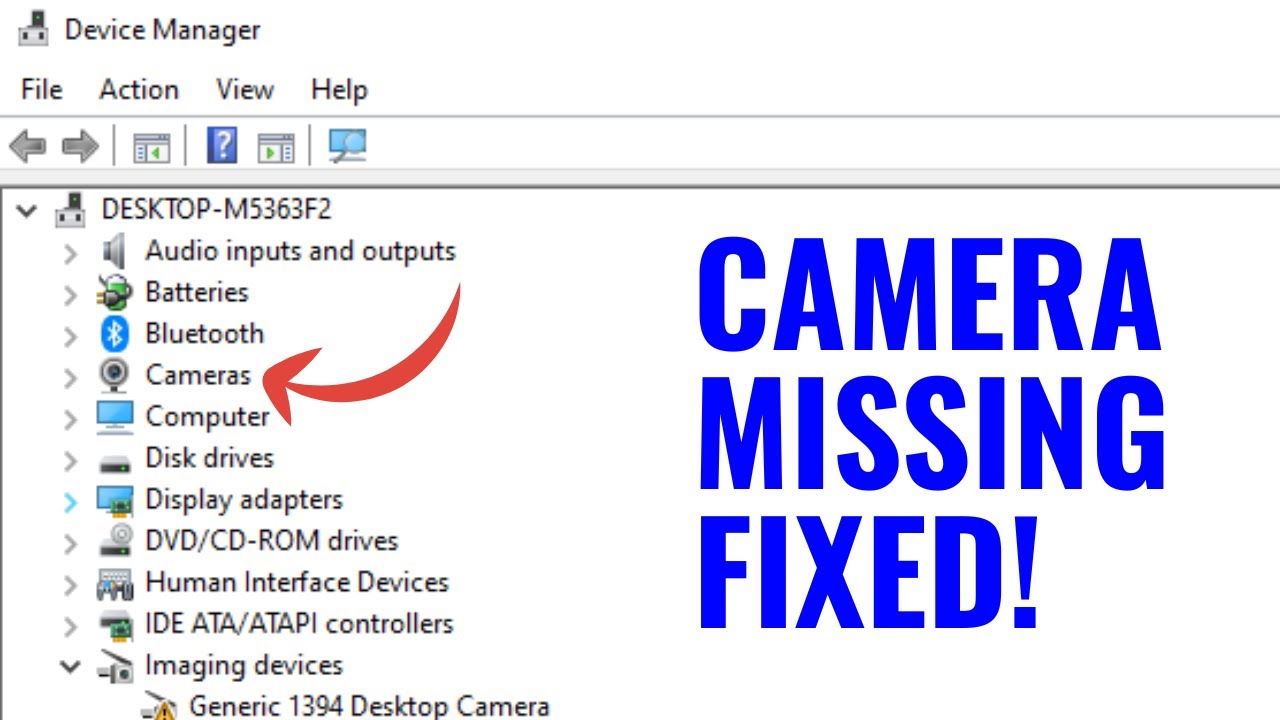 How to Fix Camera Missing in Device Manager (Windows 10-11) Easy - YouTube