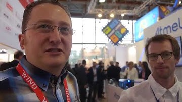 Free Electrons Thomas Petazzoni and Opersys Karim Yaghmour at Atmel booth at Embedded World 2015