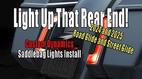 Custom Dynamics Saddlebag Lights Install - 2024 Harley Road Glide Upgrade