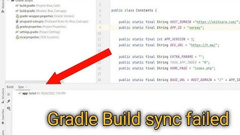 gradle sync  failed no reason how to slove this problem