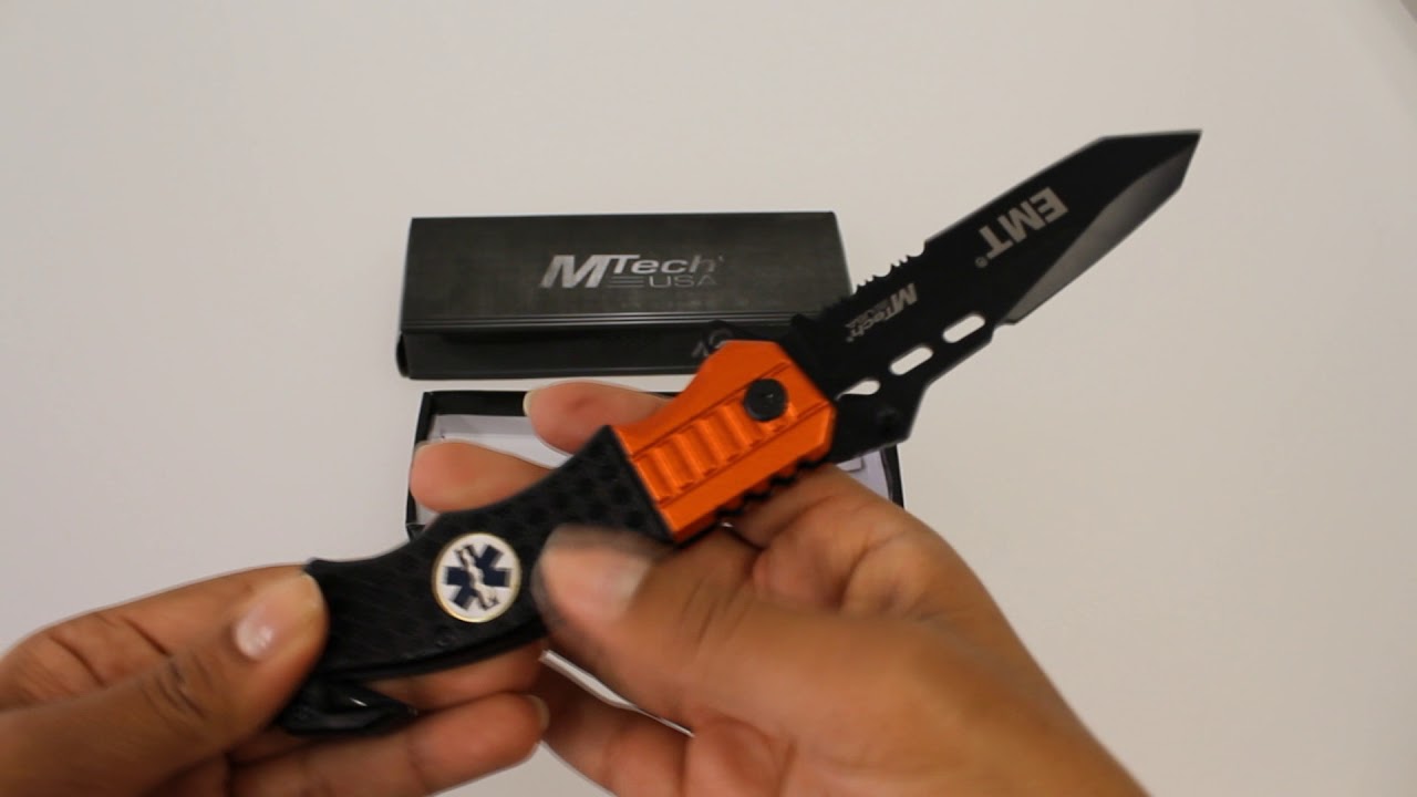 MTech Linerlock EMT reddingsmes. - YouTube