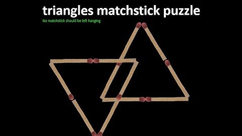 6 Triangles in 4 Moves Matchstick Puzzle Mastery