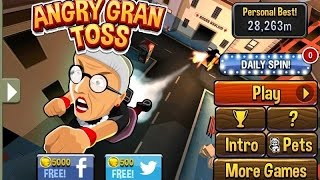 Angry Gran Toss "Arcade Games" Android Gameplay Video screenshot 4