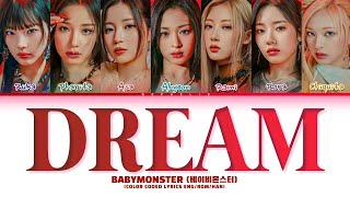 BABYMONSTER (베이비몬스터) 'DREAM' Lyrics (Color Coded Lyrics) Resimi