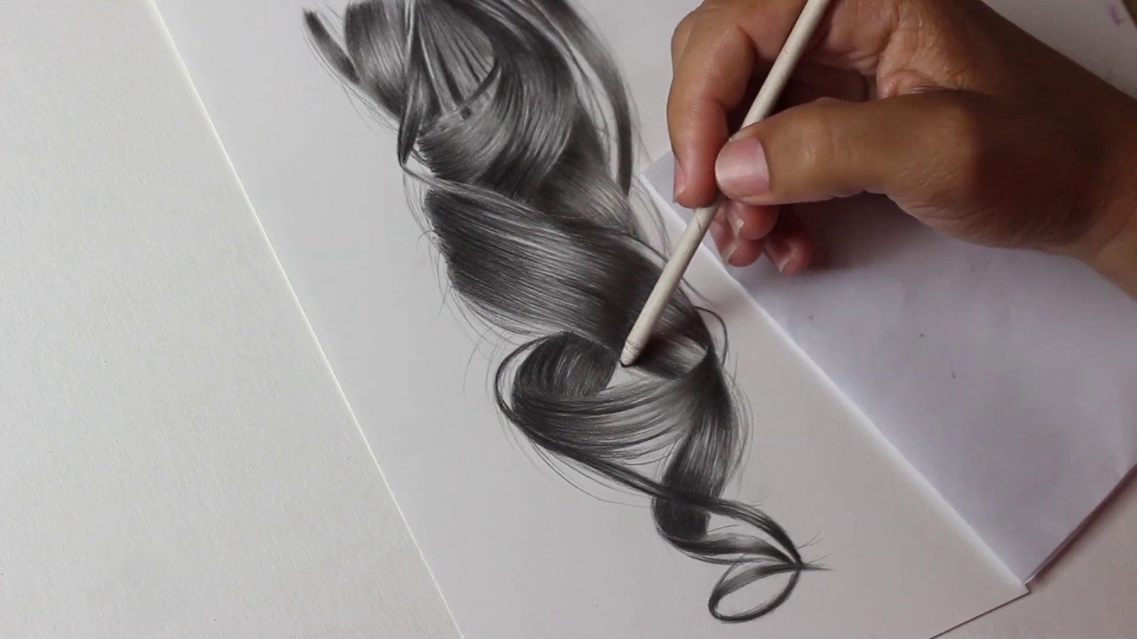 Como desenhar cabelo cacheado com o Lápis ✏️🤯 #fy #desenho #cabelo #c