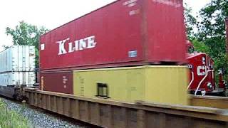 CP 182 stack train meets CP 185 auto train at MN City