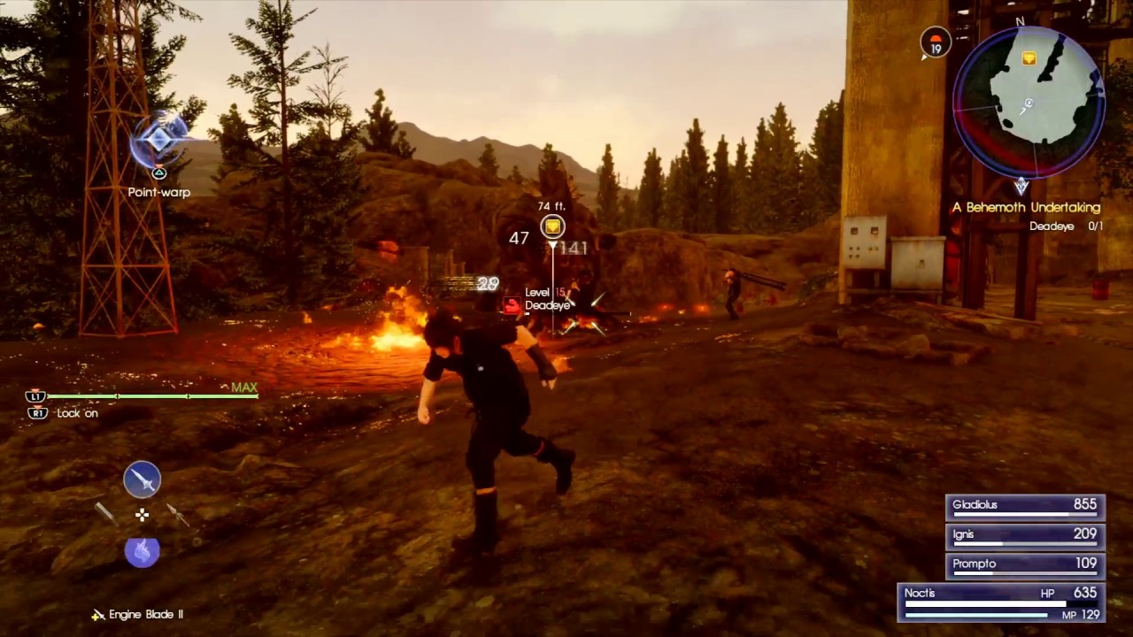 Final Fantasy XV Behemoth on FIRE - YouTube