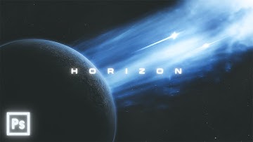 Cosmic Space Galaxy Sci Fi Digital Art Design in Photoshop | Graphic Design Speed Art Timelapse