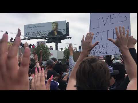 Justice for George Floyd -- protest in LA