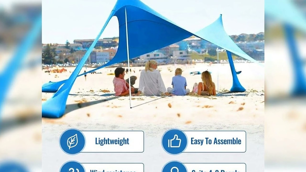 A must-have product! Hot Sell Portable Lycra Beach Canopy Tent UV Protection Sunshade Easy Setup O