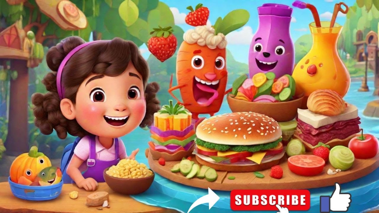 Fun and Educational Food Adventure for Kids; Learn food names with 