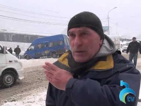 დიდთოვლობა ბორჯომში და გზებზე არსებული მდგომარეობა