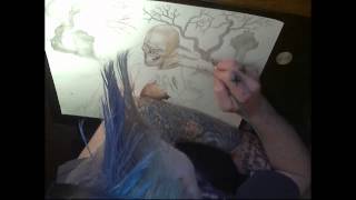 blocking in of zombie painting part 2 @no1inkspot