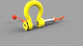 Celebrity Crosby G-2100 Release & Retrieve ROV Shackle with QUIC-threaded bolt Profile