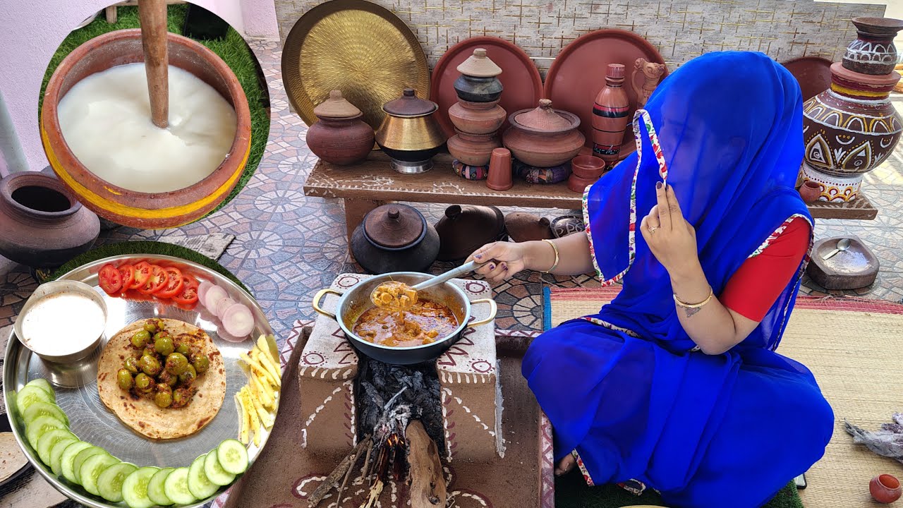 चूल्हे का खाना #rajasthani food and farming