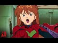 Neon genesis evangelion  clip asuka suits up  netflix anime