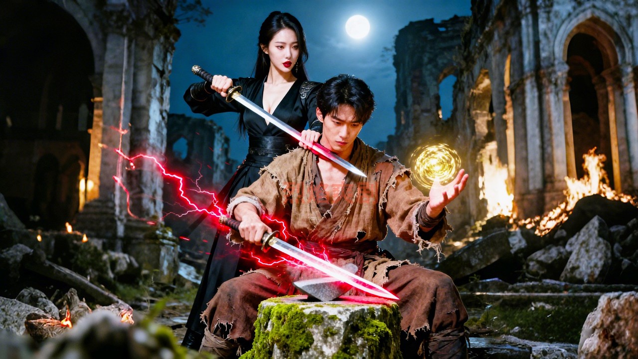 女劍客半夜挑釁只會磨劍的廢柴小夥，怎料他是劍神傳人，宗門被血洗他不再低調，一劍威震天下！