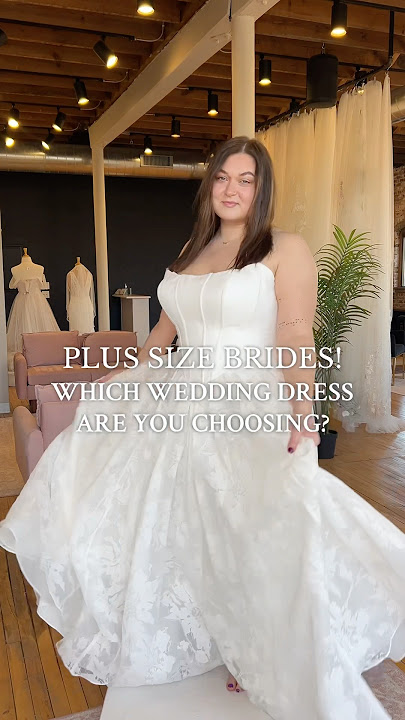 Plus size brides! Which dress are you wearing? 🤍 #plussize #bridetobe #sayyestothedress #wedding