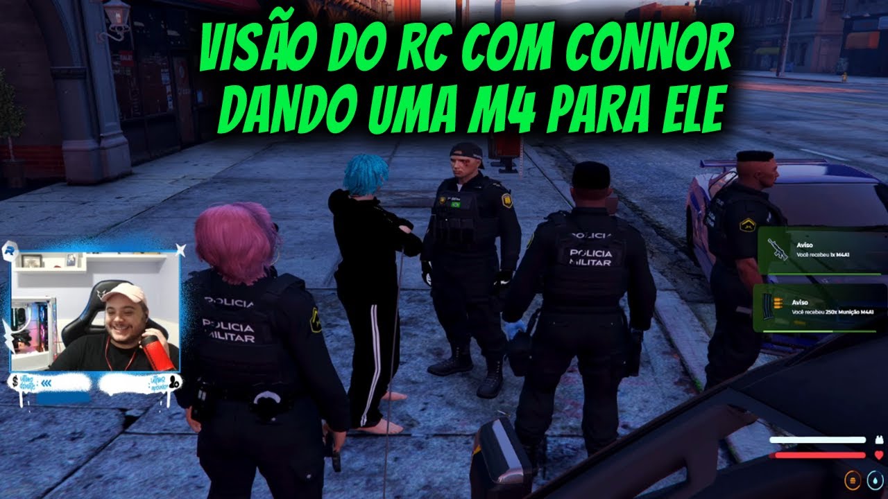 VISÃO DO RC COM CONNOR  DANDO UMA M4 PARA ELE