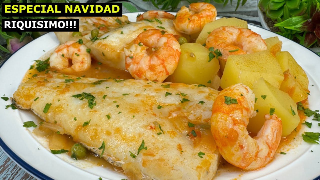 ¡Te Encantará la Merluza en Salsa con Langostinos si la cocinas así!🎄🤩Especial Navidad