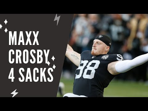Raiders Rookie Maxx Crosby 4 SACK DAY - YouTube