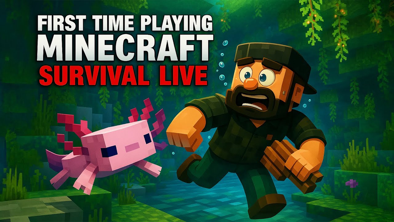 "FIRST TIME Playing Minecraft Survival 😱 | Can I Survive My First Night ...
