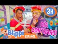 Día opuesto con Blippi y Meekah | Blippi Español | Videos educativos para niños | Aprende y Juega