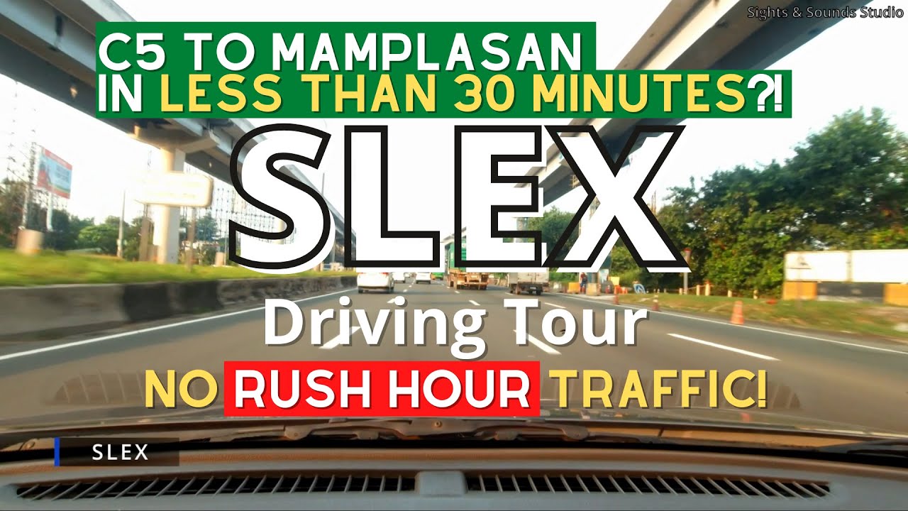 No Traffic in Rush Hour! | SLEX Driving Tour | C5 to Mamplasan | Philippines | 2021