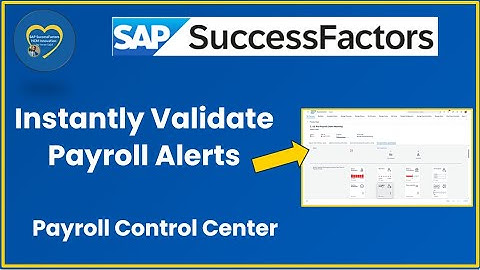 SAP SuccessFactors: The "Validate" Button Trick | Instant Alert Resolution in Payroll Control Center