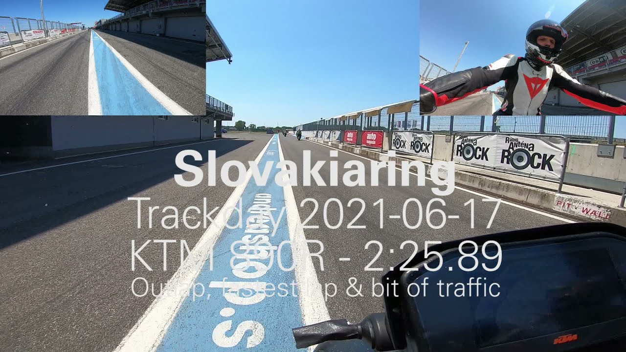 First Trackday 2021 - Slovakiaring KTM 890R - Fastest Lap: 