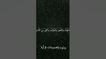 تلاوة خاشعة... للشيخ ياسر الدوسري...من سورة الحج