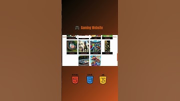 Gaming 🎮 Website – HTML, CSS & JavaScript  #shorts  #html #css #javascript #webdevelopment