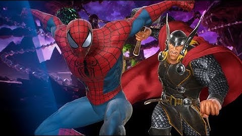 Marvel vs Capcom Infinite Arcade Battle with Thor and Spiderman