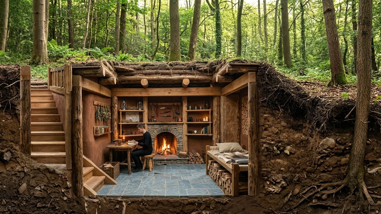 Building a SECRET Underground Home Deep in the Forest | Alone Survival ...