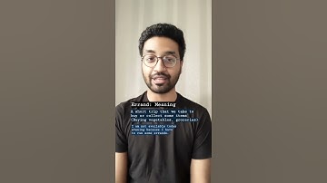 Run errands: Meaning #Shorts