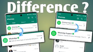 Difference Between Whatsapp Official Chat And Whatsapp Support  Whatsapp New Feature