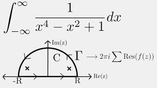 Complex Analysis: Integral of 1/(x^4-x^2+1) using Contour Integration