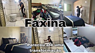 Mega faxina, pareceu uma transformação, quarto e banheiro 