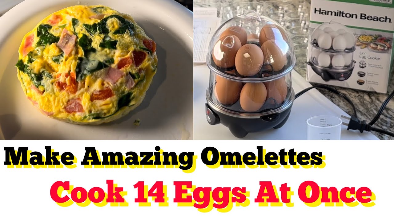 Hamilton Beach 3-n-1 Egg Cooker, Makes Amazing Fluffy Omelettes, Cooks 14  eggs at a Time. Link Below 