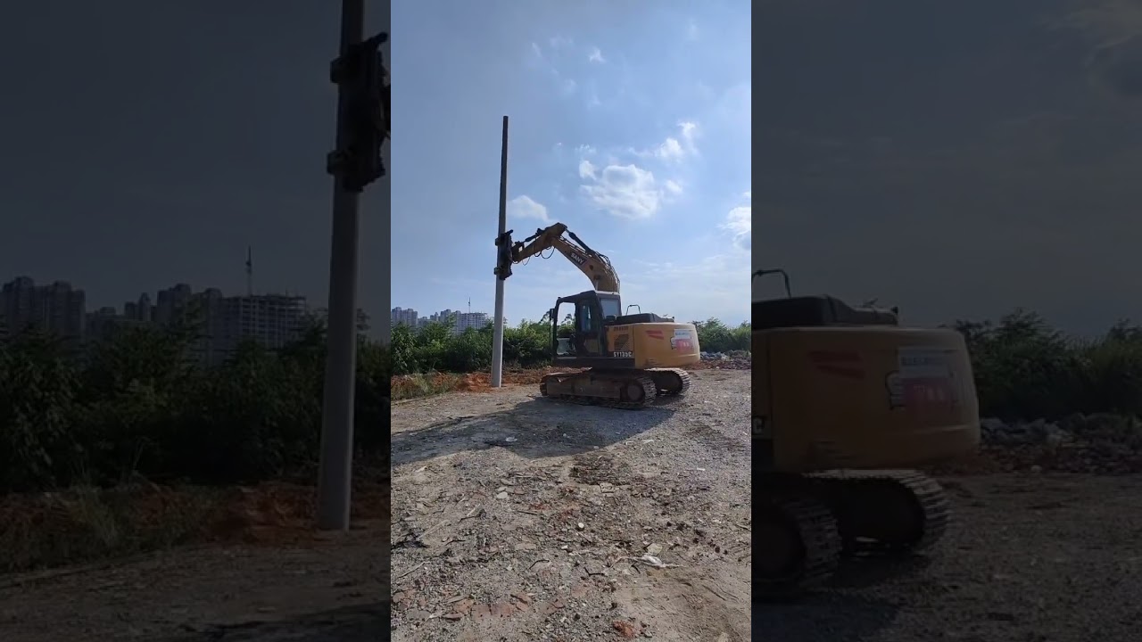 Excavator pole clamp Concrete pipe fixing clamp Electric pole clamp for power engineering