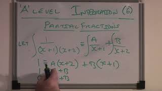 MATHS A-LEVEL 1 PARTIAL FRACTIONS A LEVEL MATHS